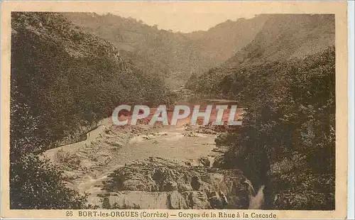 Ansichtskarte AK Bort les Orgues Correze Gorges de al Rhue a la Cascade