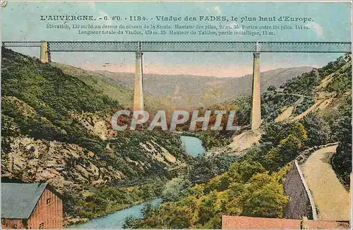 Cartes postales L'Auvergne Viaduc des Fades le Plus haut d'Europe