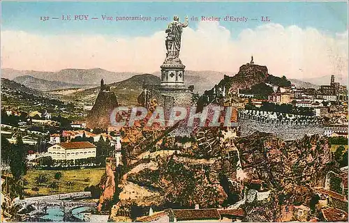 Cartes postales Le Puy Vue Panoramique prise du Rocher d'Espaly