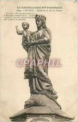 Cartes postales Le Puy Statue de ND de France