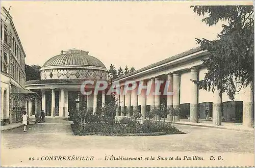 Cartes postales Contrexeville L'Etablissement et la Source du Pavillon