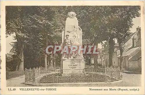 Cartes postales Villeneuve sur Yonne Monument aux Morts