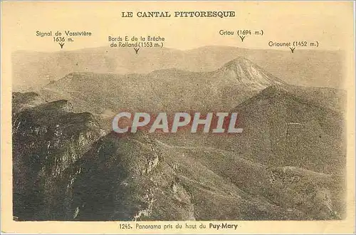 Ansichtskarte AK Le Cantal Pittoresque Panorama pris du haut du Puy Mary