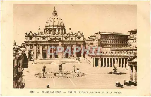 Ansichtskarte AK Rome Eglise St Pierre Vue de la Place St Pierre et de la Facade