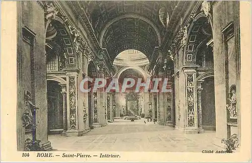 Cartes postales Rome Saint Pierre Interieur