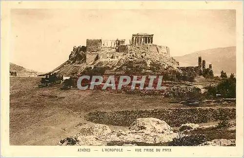 Cartes postales Athenes L'Acropole Vue prise du Pnyx