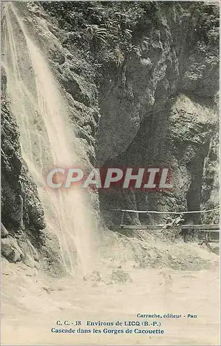 Ansichtskarte AK Environs de Licq BP Cascade dans les Gorges de Cacouette