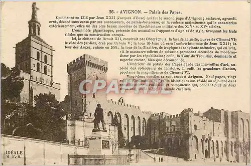 Cartes postales Avignon Palais des Papes