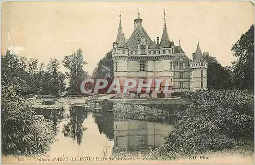 Cartes postales Chateau d'Azay Le Rideau Indre et Loire Facade Orientale