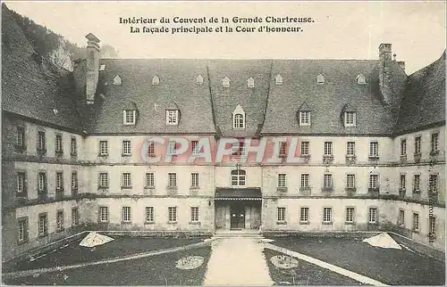 Cartes postales Interieur du Couvent de la Grande Chartreuse La facade principale et la Cour d'Honneur
