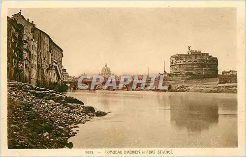 Cartes postales Rome Tombeau d'Adrien Fort St Ange