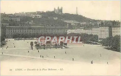 Ansichtskarte AK Lyon Ensemble de la Place Bellecour