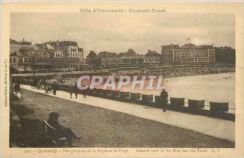 Ansichtskarte AK Dinard Vue generale de la Digue et la plage