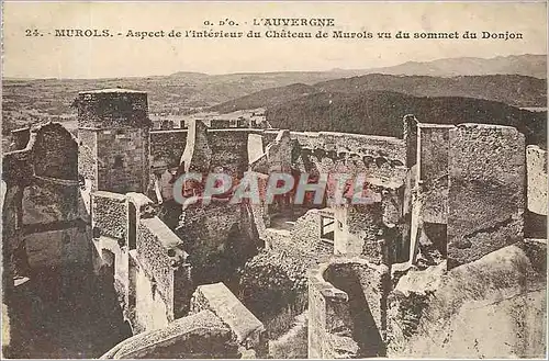 Cartes postales L'Auvergne Murols Aspect de l'Interieur du Chateau de Murols vu du Sommet du Donjon