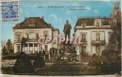 Cartes postales Wiesbaden Place Bismarck