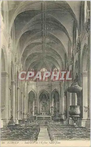 Cartes postales Elbeuf Interieur de l'Eglise Saint Jean