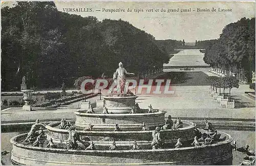 Cartes postales Versailles Perspective du tapis vert et du grand canal Bassin de Latone