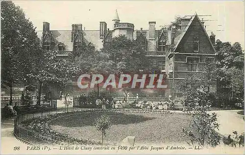 Ansichtskarte AK Paris L'Hotel de Cluny Construit en 1490 par l'Abbe Jacques d'Amboise