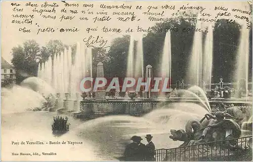 Cartes postales Parc de Versailles Bassin de Neptune