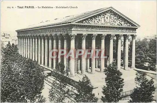 Cartes postales Tout Paris La Madeleine