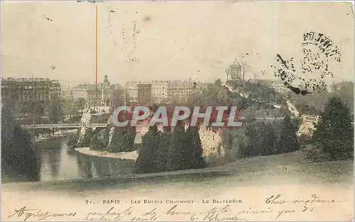 Cartes postales Paris Les Buttes Chaumont Le Belvedere