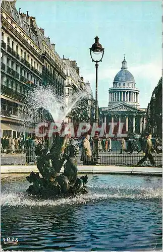 Moderne Karte Paris Le Pantheon et la rue Soufflot