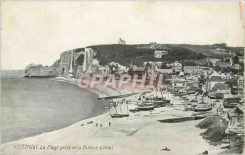 Ansichtskarte AK Etretat La Plage prise de la Falaise d'Aval