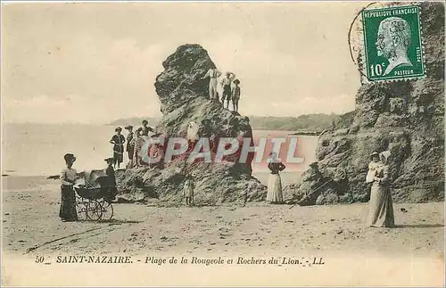 Cartes postales Saint Nazaire Plage de la Rougeole et Rochers du Lion