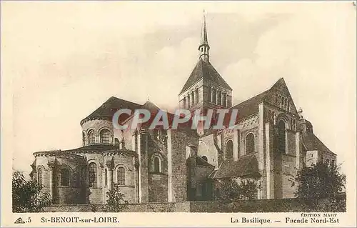 Cartes postales St Benoit sur Loire La Basilique Facade Nord Est