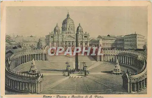 Ansichtskarte AK Roma Piazza e Basilica di S Pietro