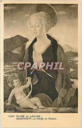 Cartes postales Musee du Louvre Baldovinetti La Vierge et l'Enfant