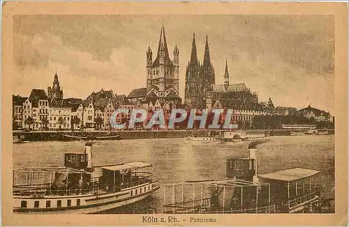 Ansichtskarte AK Koln a Rh Panorama Bateaux