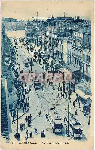 Cartes postales Marseille La Cannebiere Tramway