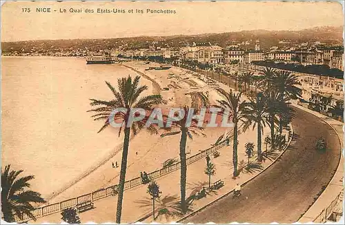 Cartes postales Nice Le Quai des Etats Unis et les Ponchettes