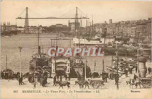 Ansichtskarte AK Marseille Le Vieux Port Le Transbordeur Bateaux