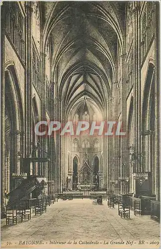 Ansichtskarte AK Bayonne Interieur de la Cathedrale La Grande Nef