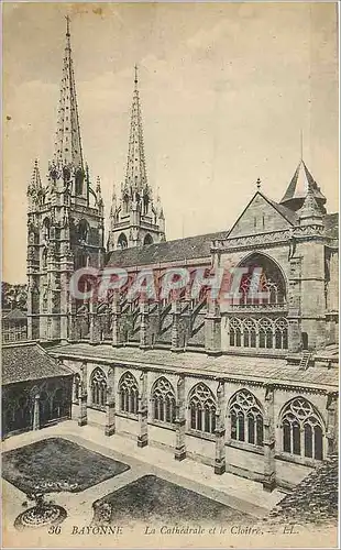 Ansichtskarte AK Bayonne La Cathedrale et le Cloitre