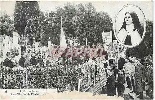 Ansichtskarte AK Sur la tombe de Soeur Therese de l'Enfant