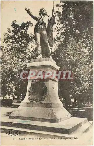 Cartes postales Lons le Saunier Jura Statue de Ronget de l'Isle