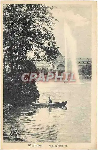 Cartes postales Wiesbaden Kurhaus Parkselle