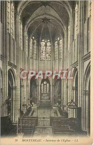 Cartes postales Montereau Interieur de l'Eglise