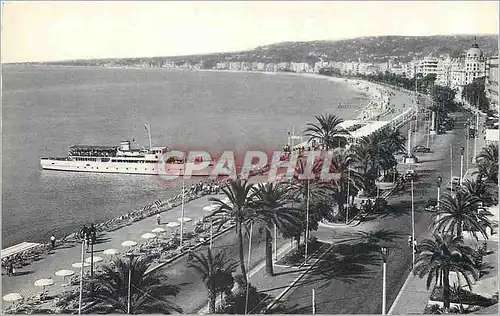 Moderne Karte Nice Promenade des Anglais Bateau