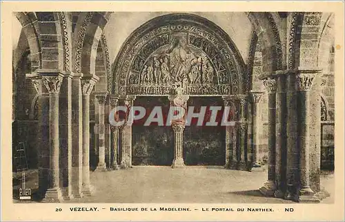 Ansichtskarte AK Vezelay Basilique de la Madeleine Le Portail du Narthex