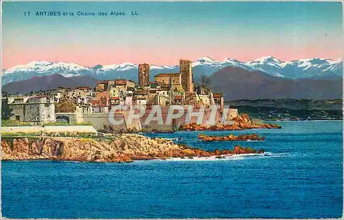 Ansichtskarte AK Antibes et la Chaine des Alpes