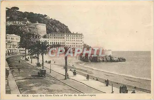 Cartes postales Nice Quai des Etats Unis et Pointe de Rauba Capeu