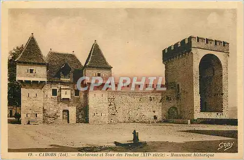 Ansichtskarte AK Cahors Lot Barbacane et Tour des Pendus