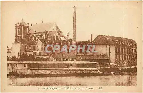 Cartes postales Montereau L'Eglise et la Seine