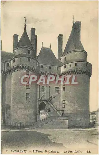 Ansichtskarte AK Langeais l'Entree du Chateau Le Pont Levis