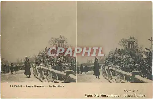 Ansichtskarte AK Paris Buttes Chaumont Le Belvedere Vues Stereoscopiques Julien Damoy