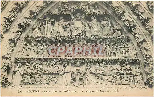 Cartes postales Amiens Portail de la Cathedrale Le Jugement Dernier
